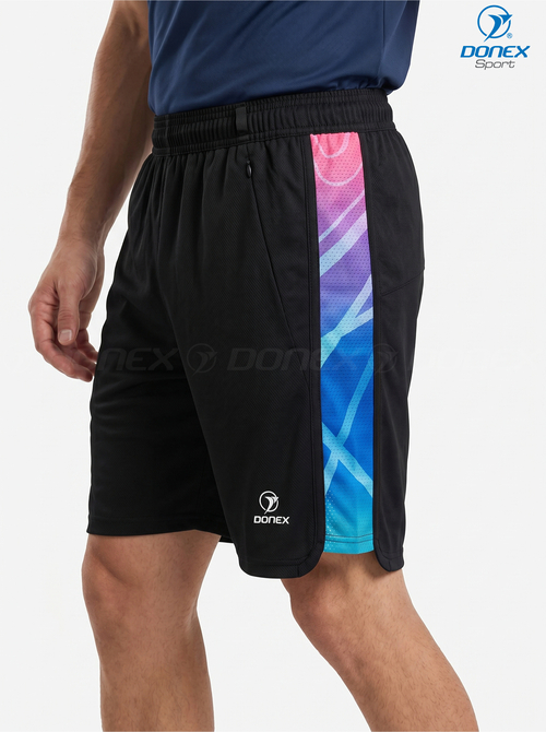 Quần thể thao nam MSC-2048-08-01 Đen phối trắng